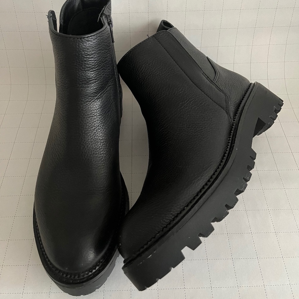Nordstrom Miller 2 Leather Water Resistant Ankle Boots US8